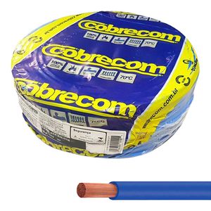 Cabo Flexível 4MM 100 Metros 750V Azul Cobrecom Fios