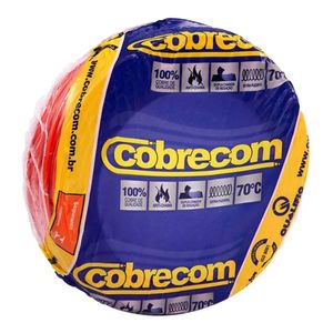 Cabo Flexível 4MM 100 Metros 750V Vermelho Cobrecom Fios