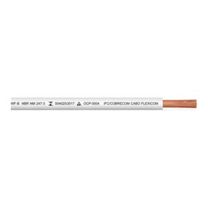 Cabo Flexível 10MM 100 Metros 750V Branco Cobrecom Fios