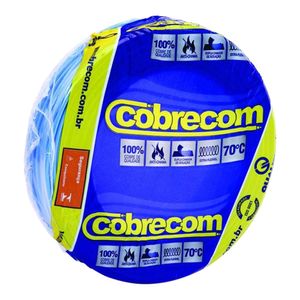 Cabo Flexível 10MM 100 Metros 750V Azul Cobrecom Fios