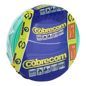 Cabo Flexível 10MM 100 Metros 750V Verde Cobrecom Fios
