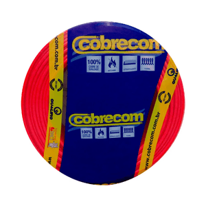 Cabo Flexível 2,5MM 50 Metros 750V Vermelho Cobrecom Fios