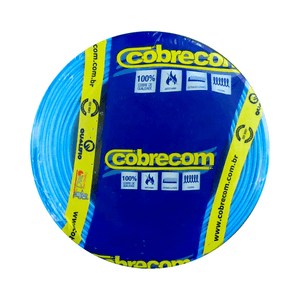 Cabo Flexível 4MM 50 Metros 750V Azul Cobrecom Fios