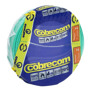 Cabo Flexível 6MM 50 Metros 750V Verde Cobrecom Fios