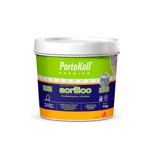 Rejunte Acrílico para Cerâmicas e Porcelanatos Premium Cinza Platina 1KG - Portokoll