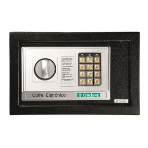 Cofre Eletrônico Digital Preto 20X31X20CM 220V - Ordene