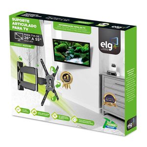Suporte Elg A02V4N De Tv Articulado De Parede Preto