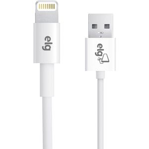Cabo Lightning Elg C810 Recarga e Sincronização Branco 1 Metro