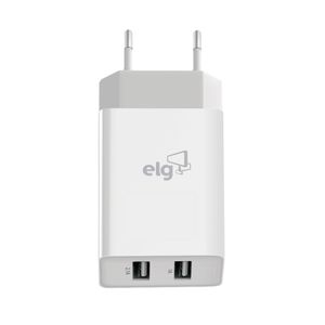 Carregador Elg Wc124A De Parede Universal Usb Wc124A Branco