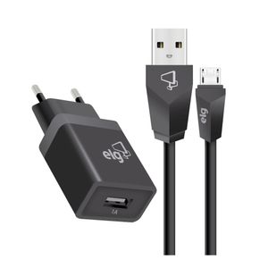 Kit Elg Kt510Wc Carregador De Parede + Micro Usb Preto