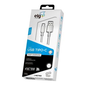 Cabo Elg Tcusb Usb Tipo-C 1 Metro Branco