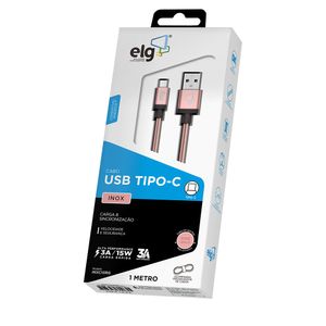 Cabo Usb Elg 1M Tipo-C Inxc10Rg Rose Gold