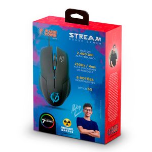 Mouse Elg Gamer Flakes Power Stream Flkm002 Preto