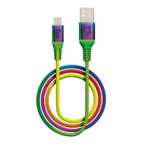 Cabo Micro Usb Elg 1M Rainbow M510Rb
