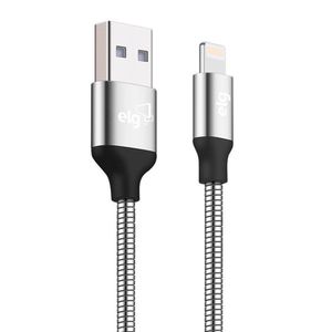 Cabo Elg Inx810Sl Iphone 8 Pinos Revestido Em Inox 1 Metro Prata