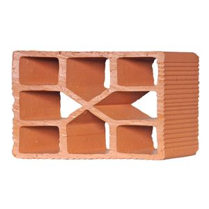 Elemento Vazado Diagonal Martins Xis 25 X 18 X 6,8 CM Vermelho