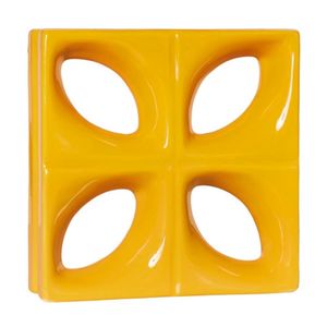 Cobogó Martins Folha 25 X 25 X 8 CM Amarelo