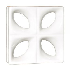 Cobogó Martins Folha 25 X 25 X 8 CM Branco