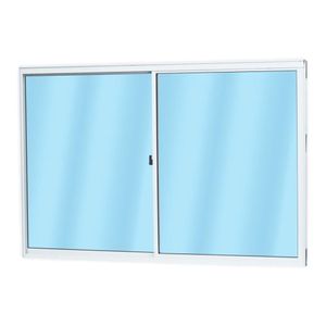 Janela de Correr MGM Soft 2 Folhas Vidro Liso 100X150CM