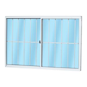 Janela de Correr MGM Soft 2 Folhas com Grade 100X100CM