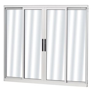 Janela de Correr MGM Soft 4 Folhas Vidro Liso 100X120CM Branco