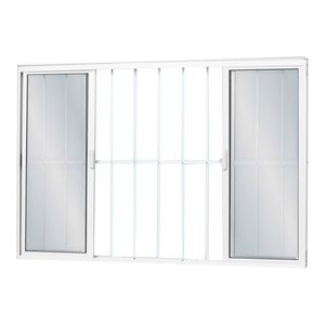 Janela de Correr MGM Soft 4 Folhas com Grade 100X100CM Branco