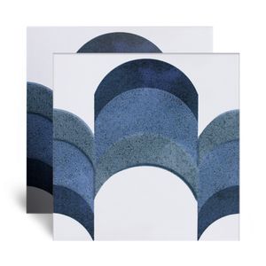 Revestimento para Piscina Decorativo Brilhante Flowers Azul Tipo A 20X20CM - 151151 - Duefratelli