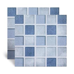 Revestimento para Piscina Decorativo Brilhante Quadrato Cinza Tipo A 20X20CM - 151154 - Duefratelli