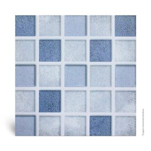 Revestimento para Piscina Decorativo Brilhante Quadrato Cinza Tipo A 20X20CM - 151154 - Duefratelli