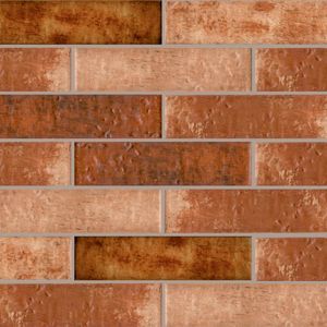 Revestimento Acetinado Ferri Terracota Tipo A 25,6X6,5CM - 151321 - Duefratelli