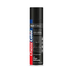 Tinta Spray Chemicolor Uso Geral Preto 400ml