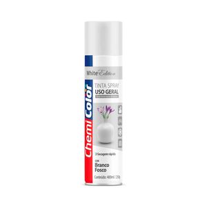 Lata de Tinta Spray Chemicolor Branco Fosco Uso Geral 400ml