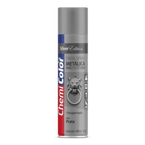 Tinta Spray Chemicolor Metálica Prata 400ml
