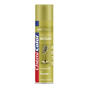 Tinta Spray Chemicolor Metálica Dourado 400ml