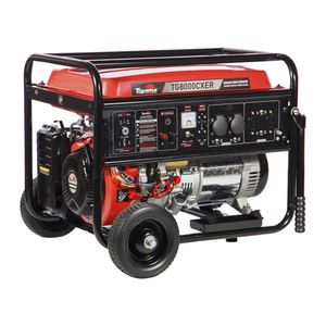 Gerador Toyama A Gasolina Tg8000Cxer, Monofasico, 115/230V, 60Hz, 7.2Kw, Part. Eletrica/Manual, Com Rodas