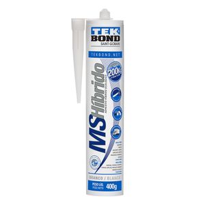Cola Silicone Tekbond Híbrido Branco 400g