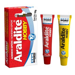 Adesivo Araldite TekBond Hobby Cola Epóxi 10 minutos 16g