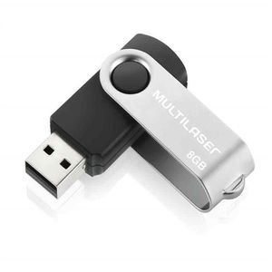 Pen Drive Multilaser Twist PD587 8GB Preto