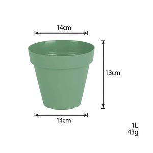 Vaso para Plantas em Polietileno Sampa Verde Vintage 14X13CM - I.SAMP.014.013.66 - Vasart