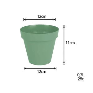 Vaso para Plantas em Polietileno Sampa Verde Vintage 12X11CM - I.SAMP.012.011.66 - Vasart