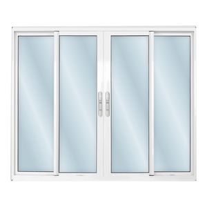 Janela de Correr MGM Soft 4 Folhas Vidro Liso 100X100CM Branco