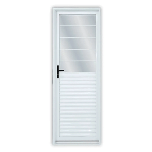 Porta de Giro MGM Soft Mista Vidro Liso com Basculante 210X80CM