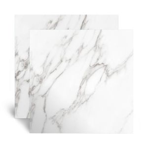 Piso Cerâmico Marmorizado Brilhante Branco Tipo A 58X58CM - Incenor
