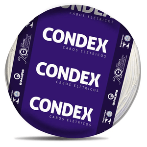 Cabo Flexível 4MM 50 Metros Rolo Especial Branco Condex Fios