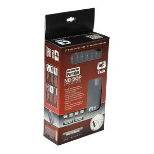 Fonte Universal para Notebook 90W C3 Tech NB-90P 12V a 24V com Carregador Veicular