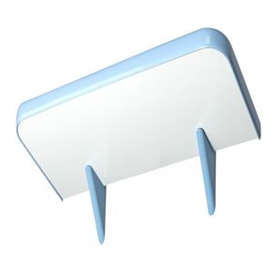 Prateleira Pratefix Vip Soft 25x90 CM Branco e Azul com Suporte