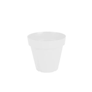 Vaso para Plantas em Polietileno Sampa Branco Sólido 9X10CM - I.SAMP.010.009.06 - Vasart