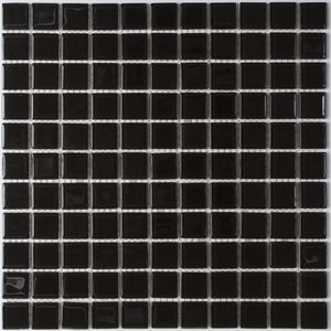 Pastilha Vidro 30X30 Auto-Adesiva Preto Vidro Real