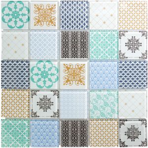 Pastilha Vidro 31X31 Ladrilho Saint Tropez  Vidro Real