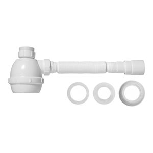 Sifão Universal Blukit Flexível Soldável com Copo Branco